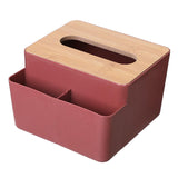 Maxbell Tissue Cover Napkin Dispenser with Storage Compartment for Kitchen Home Pink