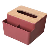 Maxbell Tissue Cover Napkin Dispenser with Storage Compartment for Kitchen Home Pink