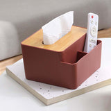 Maxbell Tissue Cover Napkin Dispenser with Storage Compartment for Kitchen Home Pink
