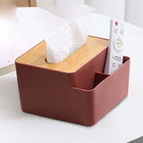 Maxbell Tissue Cover Napkin Dispenser with Storage Compartment for Kitchen Home Pink