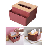 Maxbell Tissue Cover Napkin Dispenser with Storage Compartment for Kitchen Home Pink