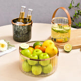 Maxbell Multifunctional Beverage Storage Bucket for Camping Home Dinning Table Clear Large
