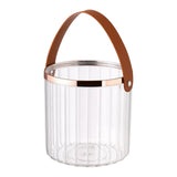 Maxbell Multifunctional Beverage Storage Bucket for Camping Home Dinning Table Clear Small