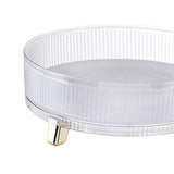 Maxbell Turntable Organizer Vanity Tray Perfume Display Tray for Bathroom Bedroom Clear