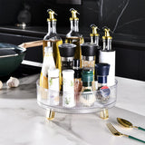 Maxbell Turntable Organizer Vanity Tray Perfume Display Tray for Bathroom Bedroom Clear