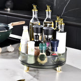 Maxbell Turntable Organizer Vanity Tray Perfume Display Tray for Bathroom Bedroom Green