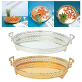 Maxbell Modern Serving Tray Fruit Plate Table Mirrored for Home Wedding Dresser Gold