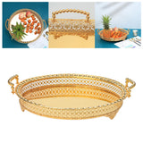 Maxbell Modern Serving Tray Fruit Plate Table Mirrored for Home Wedding Dresser Gold