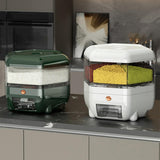 Maxbell 5KG Kitchen Rice Storage Container Rice Grain Bucket for Rice  Green