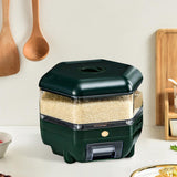 Maxbell 5KG Kitchen Rice Storage Container Rice Grain Bucket for Rice  Green