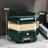 Maxbell 5KG Kitchen Rice Storage Container Rice Grain Bucket for Rice  Green