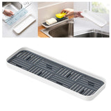 Maxbell Kitchen Sink Side Draining Board Coffee Tray Multi Scene Shelf Organizer Grey Size S