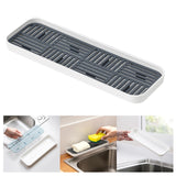 Maxbell Kitchen Sink Side Draining Board Coffee Tray Multi Scene Shelf Organizer Grey Size S