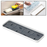 Maxbell Kitchen Sink Side Draining Board Coffee Tray Multi Scene Shelf Organizer Grey Size S