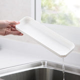 Maxbell Kitchen Sink Side Draining Board Coffee Tray Multi Scene Shelf Organizer Grey Size S