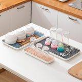 Maxbell Kitchen Sink Side Draining Board Coffee Tray Multi Scene Shelf Organizer Grey Size S