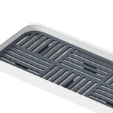 Maxbell Kitchen Sink Side Draining Board Coffee Tray Multi Scene Shelf Organizer Grey Size S