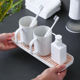 Maxbell Kitchen Sink Side Draining Board Coffee Tray Multi Scene Shelf Organizer Pink Size S