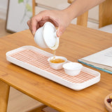 Maxbell Kitchen Sink Side Draining Board Coffee Tray Multi Scene Shelf Organizer Pink Size S