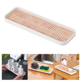 Maxbell Kitchen Sink Side Draining Board Coffee Tray Multi Scene Shelf Organizer Pink Size S