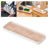 Maxbell Kitchen Sink Side Draining Board Coffee Tray Multi Scene Shelf Organizer Pink Size S