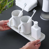 Maxbell Kitchen Sink Side Draining Board Coffee Tray Multi Scene Shelf Organizer White Size S