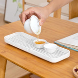 Maxbell Kitchen Sink Side Draining Board Coffee Tray Multi Scene Shelf Organizer White Size S