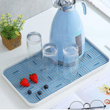 Maxbell Kitchen Sink Side Draining Board Coffee Tray Multi Scene Shelf Organizer Blue Size L