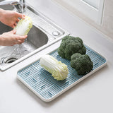 Maxbell Kitchen Sink Side Draining Board Coffee Tray Multi Scene Shelf Organizer Blue Size L