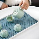 Maxbell Kitchen Sink Side Draining Board Coffee Tray Multi Scene Shelf Organizer Blue Size L