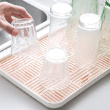 Maxbell Kitchen Sink Side Draining Board Coffee Tray Multi Scene Shelf Organizer Pink Size L