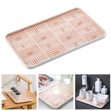 Maxbell Kitchen Sink Side Draining Board Coffee Tray Multi Scene Shelf Organizer Pink Size L