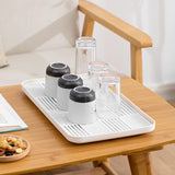 Maxbell Kitchen Sink Side Draining Board Coffee Tray Multi Scene Shelf Organizer White Size L