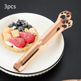 Maxbell 3x Stainless Steel Food Clips Baking Bread Clamp for Frying  Rose Golden