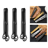 Maxbell 3x Stainless Steel Food Clips Baking Bread Clamp for Frying  Black
