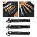 Maxbell 3x Stainless Steel Food Clips Baking Bread Clamp for Frying  Black