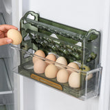 Maxbell 3 Tier Egg Holder with Handle Eggs Tray Bins for Cabinet Countertop White