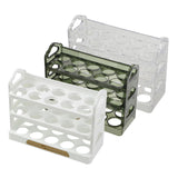 Maxbell 3 Tier Egg Holder with Handle Eggs Tray Bins for Cabinet Countertop White