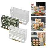 Maxbell 3 Tier Egg Holder with Handle Eggs Tray Bins for Cabinet Countertop White