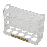 Maxbell 3 Tier Egg Holder with Handle Eggs Tray Bins for Cabinet Countertop Clear