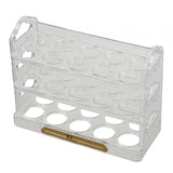 Maxbell 3 Tier Egg Holder with Handle Eggs Tray Bins for Cabinet Countertop Clear