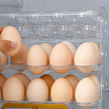 Maxbell 3 Tier Egg Holder with Handle Eggs Tray Bins for Cabinet Countertop Clear