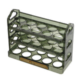 Maxbell 3 Tier Egg Holder with Handle Eggs Tray Bins for Cabinet Countertop Green