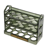 Maxbell 3 Tier Egg Holder with Handle Eggs Tray Bins for Cabinet Countertop Green