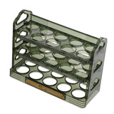 Maxbell 3 Tier Egg Holder with Handle Eggs Tray Bins for Cabinet Countertop Green
