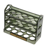 Maxbell 3 Tier Egg Holder with Handle Eggs Tray Bins for Cabinet Countertop Green