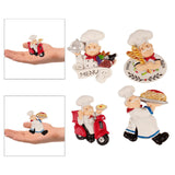Maxbell Chef Statue Fridge Magnet Resin Creative Decoration 3D for Kitchen Maps Rider