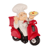 Maxbell Chef Statue Fridge Magnet Resin Creative Decoration 3D for Kitchen Maps Rider