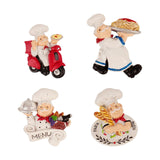 Maxbell Chef Statue Fridge Magnet Resin Creative Decoration 3D for Kitchen Maps Rider