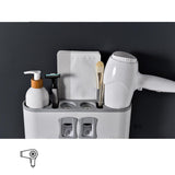 Maxbell Toothbrush Dispenser and Toothbrush Holder Set for Toilet Bathroom Home Gray